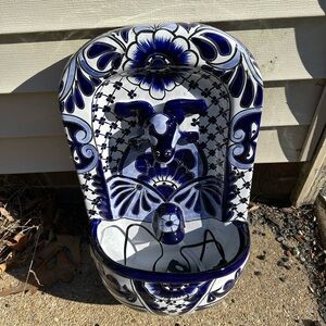 Mexican Pottery Frog Fountain Indoor/Outdoor